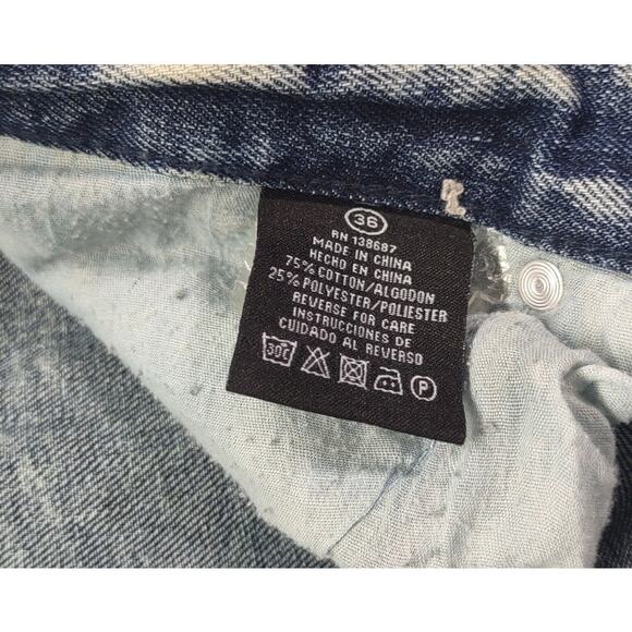 Road Narrows Jeans Pants NYC Distressed Slim Smoke White Wash Relaxed Jeans - Picture 9 of 10